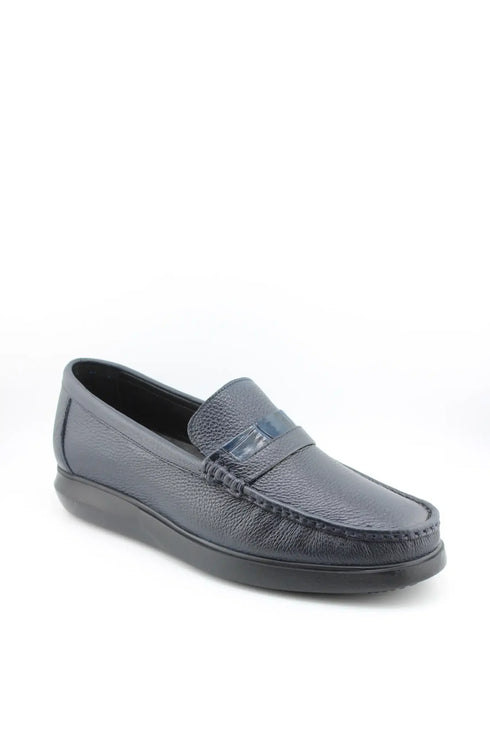 DFC Relax Men Pebble Grain Leather Loafer Shoe